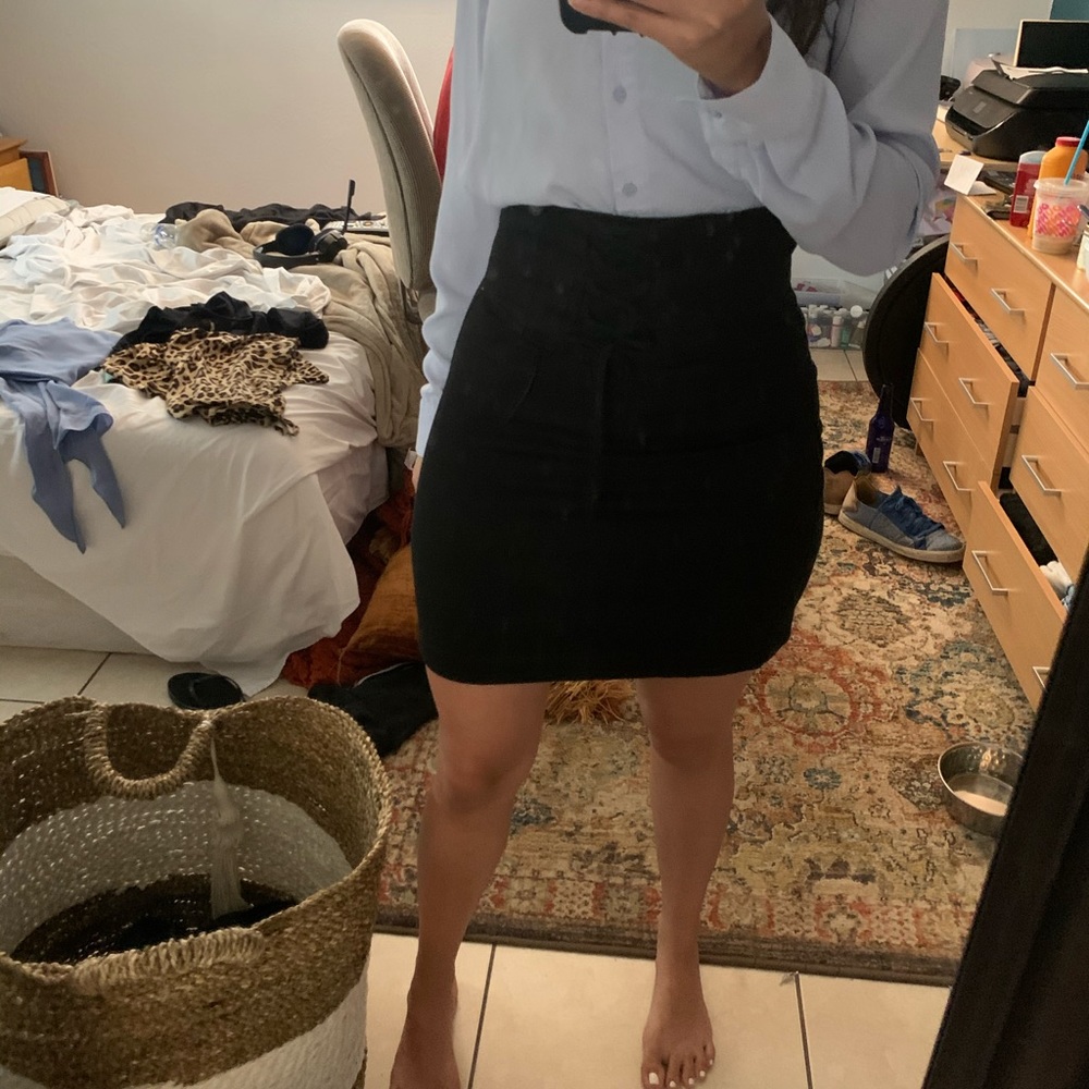 Black jean pencil skirt express
